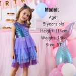 Robe de princesse pour spectacle pour petite fille et adolescente, style tutu pour bal d'école, anniversaire et fête, vêtement décontracté pour enfant