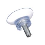 Ventouse à vis M6/M8 en caoutchouc, ventouse transparente crochets en plastique pour verre outil de stockage 5 pièces