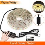 Waterproof LED Strip Mirror Light Bathroom 5V USB Touch / Hand Sweep Sensor Dimmable Strip Led For Mirror Table Wardrobe Light