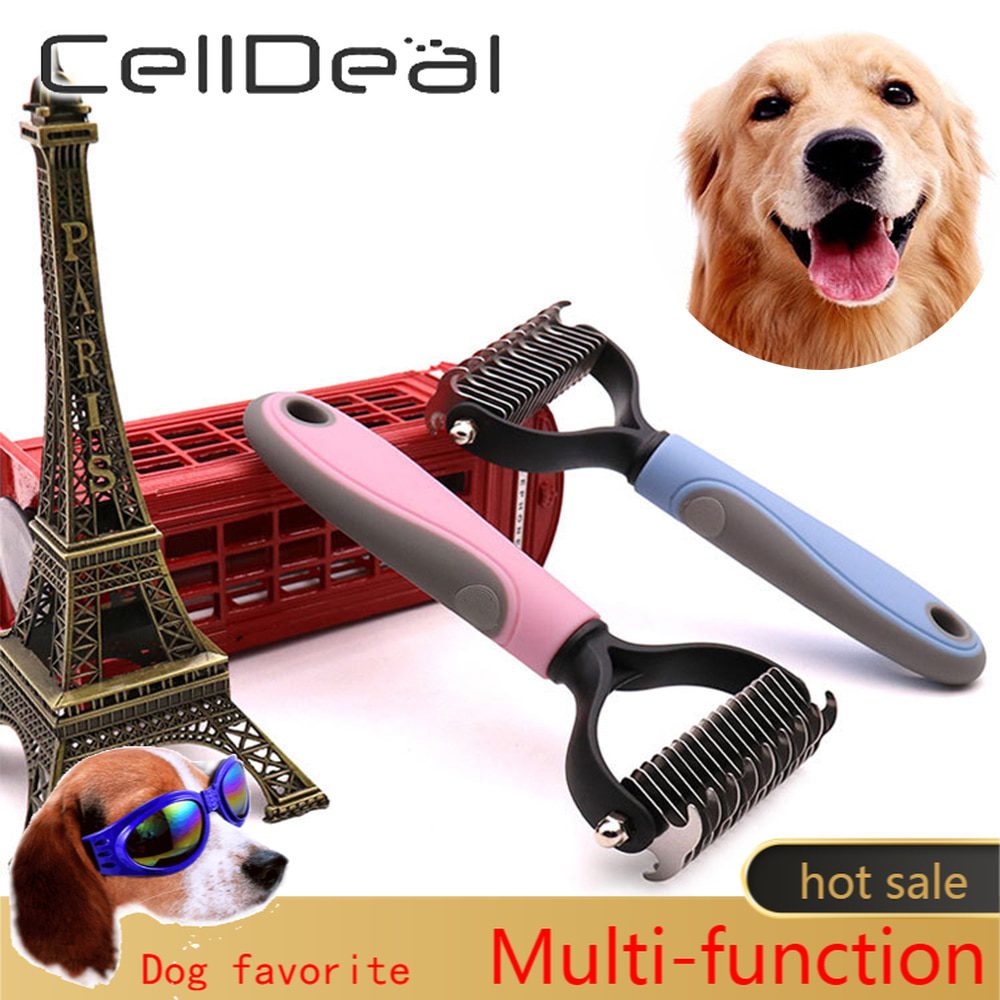 Hair-Removal-Comb-for-Dogs-Cat-Detangler-Fur-Trimming-Dematting-Deshedding-Brush-Grooming-Tool-For-matted-Long-Hair-Curly-Pet Hair Removal Comb for Dogs Cat Detangler Fur Trimming Dematting Deshedding Brush Grooming Tool For matted Long Hair Curly Pet