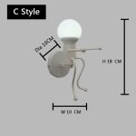Iron Led Wall Lamp American Creative Wall Lights Metal Cartoon Robot Sconce Wall Light bedroom Children room Luminaire