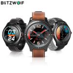 [Bluetooth 5.0 ] BlitzWolf BW-HL2 montre intelligente 1.3 'plein écran tactile rond fréquence cardiaque pression artérielle O2 moniteur IP67 Smartwatch