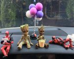 Car Interior Decoration Personality Groot Action Figure Sitting Model Anime Mini Doll Car Goods Interior Decoration Accessories
