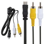 Micro USB Male to 2 RCA AV Adapter Audio Video Cable Cord 150cm For Mobile Phone LG Nitro HD NOKIA N10 HUAWEI Ascend p1