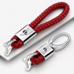 Leather Zinc Alloy Car Key Rings Keychain Key Chain For MINI Cooper R55 R56 R57 R58 R59 R60 F54 F55 F56 F57 F60 Car styling