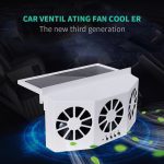 Solar/USB Dual Charging Vehicle Cooling Tool Car Exhaust Fan Vehicle Air Circulation Smoke Exhaust Fan Car Ventilation Fan