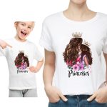 T-shirt d'été blanc pour mère et fille, vêtements de famille, amusant, Kawaii