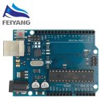 Carte de développement UNO R3 CH340 CH340G pour Arduino, avec tête à broche droite avec câble