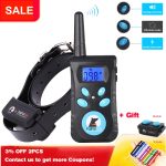 Training Collar With Remote Dog Bark Collar 2-in-1 Automatic Bark Stop Shock Collar 550Yard Range Rechargeable And Waterproof