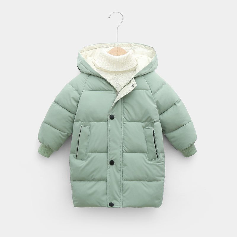 Doudoune Enfant Hiver Garçon Fille - Parka Matelassée Imperméable à Capuche, Coupe-vent Chaude, Couleur Unie