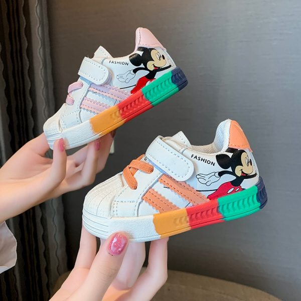 Chaussures Mickey de dessin animé pour enfants, baskets de Sport pour garçons et filles, de loisirs, respirantes, pour la course à pied, printemps-automne