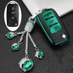 Key protector Leather+TPU Car Key Cover Case For POLO Tiguan Passat B5 B6 B7 Golf EOS Scirocco Jetta MK6 Octavia Accessories