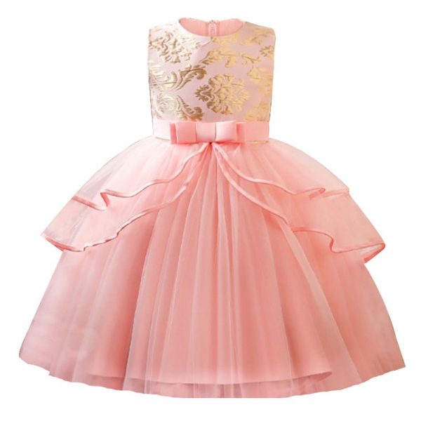 Robe de princesse brodée pour filles, tenue de fête d'anniversaire élégante, vêtements de noël pour bébés de 2 à 10 ans