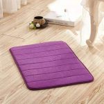Tapis de bain de maison en molleton de corail, tapis de salle de bain à Absorption d'eau, antidérapant, mousse à mémoire de forme, absorbant, lavable, tapis de sol de toilette