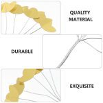 6pcs Decorative Gold Ingot Shape Lovely Toppers Cupcake Decor Cake Decors Cake Toppers for Cake Dessert Bakery