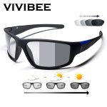 VIVIBEE – lunettes de soleil photochromiques pour homme et femme, accessoire de sport, noir mat, couleur changeante, polarisées, pour la conduite, 100%, 2021