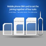 Adaptateur de carte Micro Nano SIM 4 en 1, Kit de connecteurs pour iPhone 6 7 plus 5s Huawei P8 lite P9 Xiaomi Note 4 Pro 3S Mi5