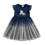 Robe de princesse pour spectacle pour petite fille et adolescente, style tutu pour bal d'école, anniversaire et fête, vêtement décontracté pour enfant