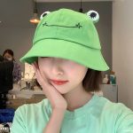 Chapeau de pêche en forme de grenouille pour femme, seau, à la mode, Parent-enfant, coréen, mignon, soleil, grands yeux