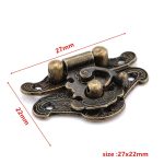 NAIERDI 4pcs Antique Bronze Hasp Latch Jewelry Wooden Box Lock Mini Cabinet Buckle Case Locks Decorative Handle 3 size