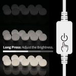 Hollywood Led Vanity Mirror Lights for Makeup 5V Lighted Makeup Wall Lamp Stepless Dimmable Vanity Light Bulb for Dressing Table