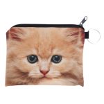 Porte-monnaie en cuir PU pour femmes, mignon, Animal imprimé, portefeuille pour filles, pochette pour monnaie, Mini sac d'argent