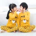Ensemble de pyjamas en coton pour enfant, vêtement pour bébé, garçon et fille, hauts + pantalon avec manches longues, 2 pièces, tenue automnale