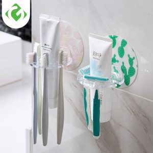 1PC Rack de stockage de dentifrice rasoir brosse à dents distributeur salle de bains organisateur accessoires outils GUANYAO