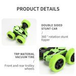 Pickwoo – Voiture de cascade radiocommandée modèle C7, véhicule de cascadeur, avec dérapage et déformation, pivote à 360 degrés, 2.4 GHz, 4 CH, échelle 1:16, jouet avec lumière LED,