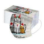 50PCS Adults Disposable Unisex Printed Christmas Masks 3-layer Masks 100pcs Mascara Facial Protectora Bandana mascarillas маски