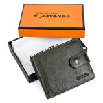 CONTACT'S – portefeuille en cuir véritable pour hommes, avec poche pour pièces de monnaie, petit porte-monnaie à fermeture éclair, pliable, porte-cartes en cuir