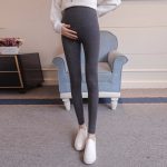 Legging de grossesse doux et minces pour femme enceinte,pantalon slim de maternité à taille ajustable,