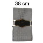 Top Genuine Leather Steering Wheel Cover Breathable Design/Auto Steering-Wheel Braid Case fit car suv diameter 36cm 38cm 40cm