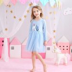DXTON – Robe d’hiver pour fille, à manches longues, en coton, pour enfants de 2-8 ans, nouvelle collection 2018