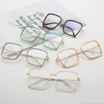 Grand Cadre Carré Anti-Lumière bleue Lunettes Cadre Surdimensionné Lunettes D'ordinateur Cadre Pour Femmes Et hommes Carré Optique Lunettes