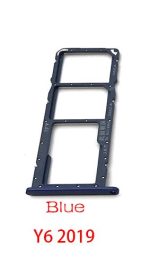 Support de Slot de plateau de carte SIM, pièce de rechange pour Huawei Y6 Y9 Y7 Pro 2019