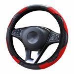 Car Steering Wheel Cover Breathable Anti Slip PU Steering Covers Suitable 37-38cm Auto steering wheel protective Decoration