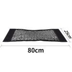 Car Rear Seat Storage Bag Trunk Mesh Auto Organizer Double-deck Elastic String Net Magic Sticker Pocket Bag Car Trunk Organizer