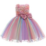 Robe de princesse brodée pour filles, tenue de fête d'anniversaire élégante, vêtements de noël pour bébés de 2 à 10 ans
