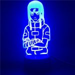 Naruto Anime LED Veilleuse pour Chambre D'enfants Hyuga Neji Figure 3D Lampe Veilleuse pour Enfants Lampe de Bureau Colorée Cadeaux De Noël