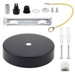 Pendant lamp round ceiling tray wall lamp metal plating base chassis straight edge tray kit hanging lamp accessories