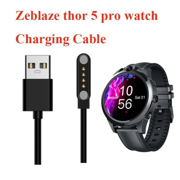 Chargeur d'origine plus souple pour Zeblaze thor 5 pro chargeur de montre intelligente thor5 pro câble de montre intelligente câble de charge USB magnétique 2019 nouveau phare Zeblaze THOR 5 PRO montre intelligente en