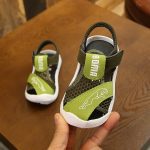 Sandales de sport, nouvelles chaussures orthopédiques de marque pour garçons, nu-pieds en similicuir pour tout-petits, souliers pour bébés et enfants, été
