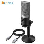 FIFINE – Microphone USB K670 pour ordinateur portable et portable, pour enregistrement, Streaming, Twitch, voix off, Podcasting, Youtube, Skype