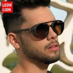 LeonLion — Lunettes de soleil classiques Punk/Vintage pour hommes, lunettes de soleil de styliste pour hommes, lunettes de soleil vintage pour hommes, Punk Oculos De Sol Gafas UV400
