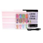 LED Combination Light Box Night Table Desk Lamp A4 A5 A6 DC 5V DIY Letters Symbol Cards Decor USB/Battery Powered Message Board