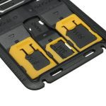 Etui de rangement universel noir 5 en 1, mallette kit pour carte Sim et Nano Sim