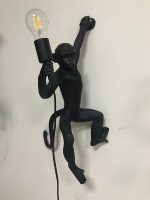 Resin Black White Gold Monkey Lamp Pendant Light For Living Room Lamps Art Parlor Study Room Led Lights lustre With E27 Led Bulb