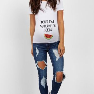 T-shirt maternité humoristique pour femme enceinte, Haut à col rond, avec des lettres et mots, transparent 2020