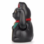Décoration de chat Feng Shui, noir, 5 pouces/12.5cm, chat, Fortune, ondulé
